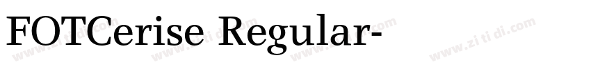 FOTCerise Regular字体转换